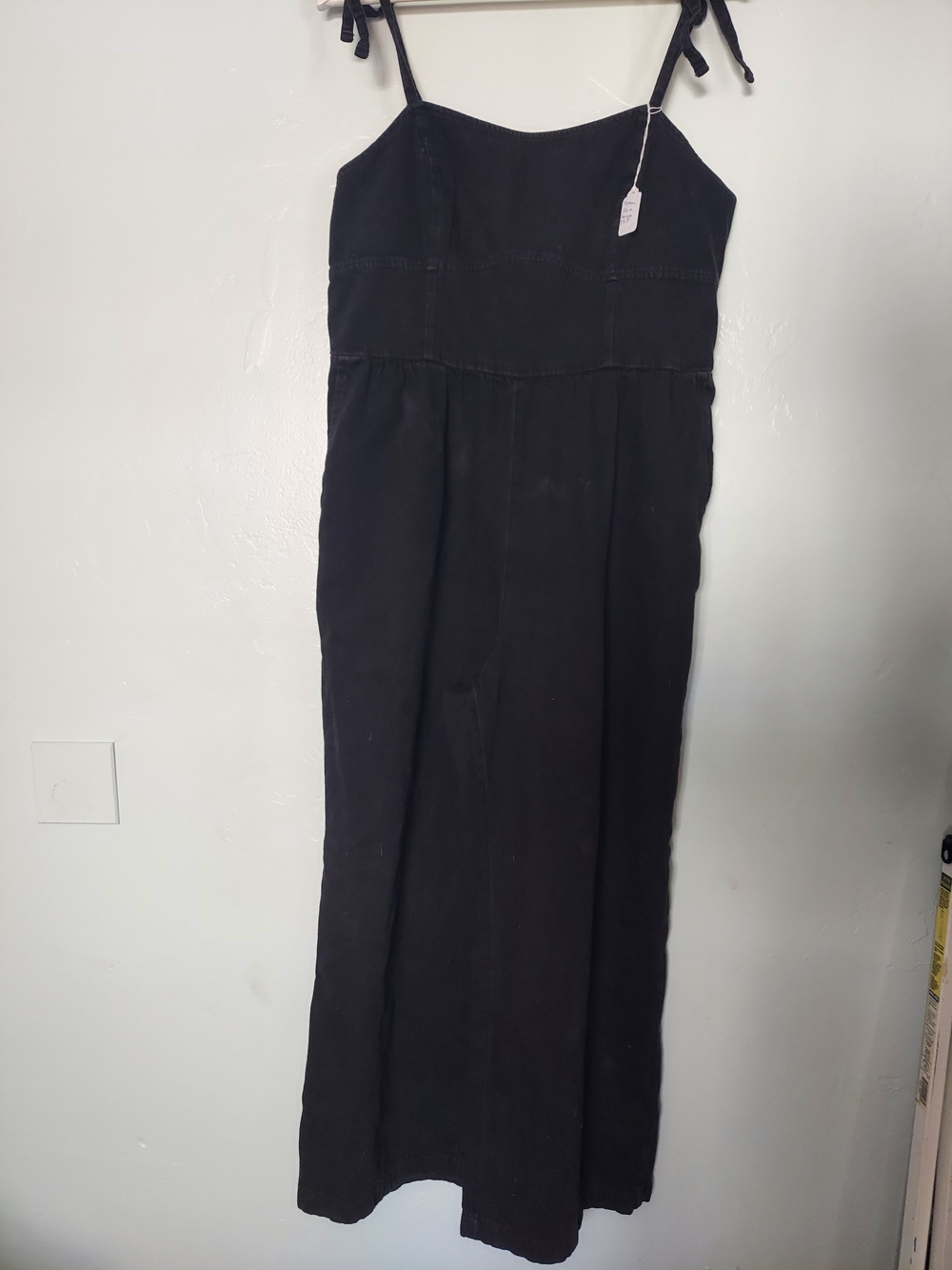 Old Navy Black Tie-Strap Wide-Leg Jumpsuit Large